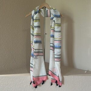 Striped Tassel Fringe Scarf
